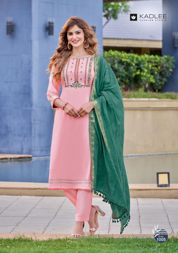 Kadlee Glamour Festive Wear silk Kurti Pant With Dupatta Collection